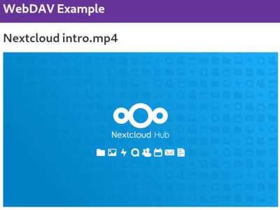 An example site generated via Nextcloud